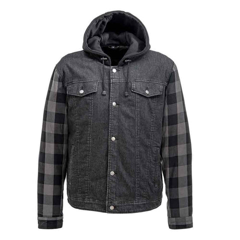 Road Armor Tuff Denim Protective Shirt With Plaid Sleeves