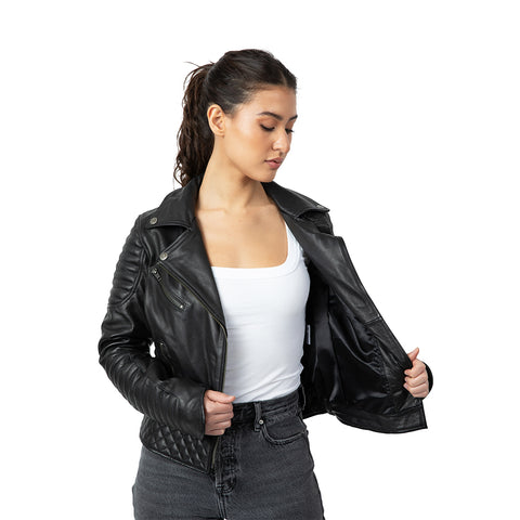 Road Armor™ Dark Angel Ladies Leather Biker Jacket