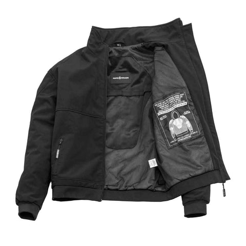 Road Armor™ Carbon Black Soft Shell Biker Jacket - Kevlar Lining, Leve ...