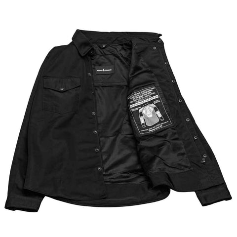 Ladies Road Armor™ Protective Biker Shirt - Mesh Solid Flannel Shell, Kevlar Lining, Level 1 Protection