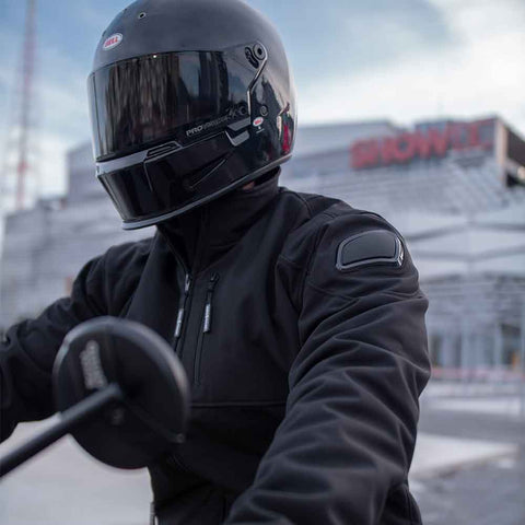 Road Armor™ Carbon Black Soft Shell Biker Jacket - Kevlar Lining, Leve ...