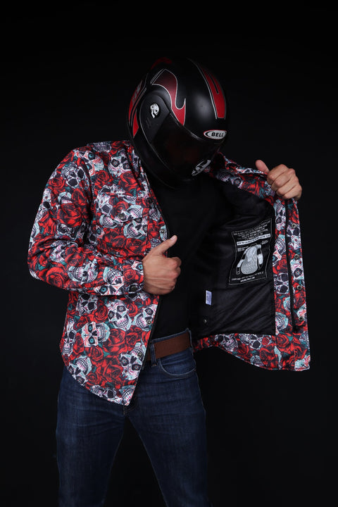 Road Armor™ Protective Biker Shirt - Mesh Flannel Shell, Kevlar Lining ...