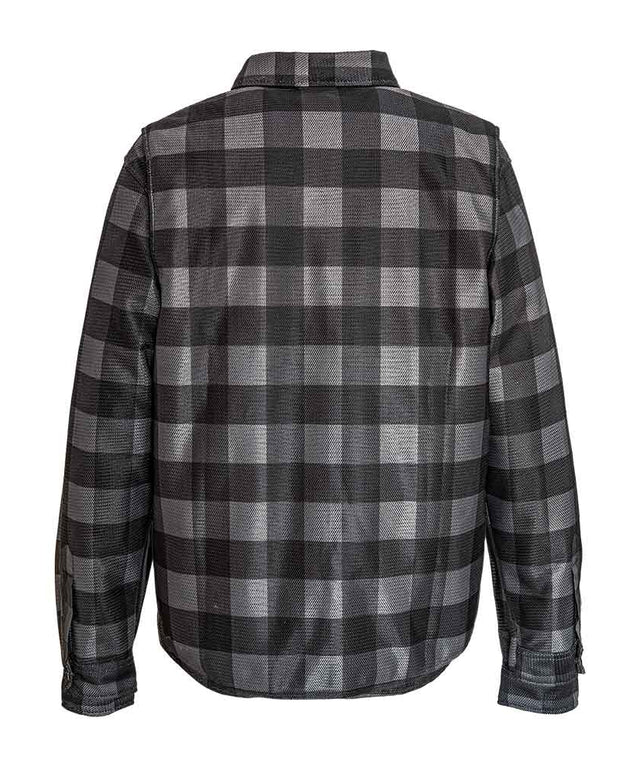 Road Armor™ Protective Biker Shirt - Mesh Plaid Flannel Shell, Kevlar ...