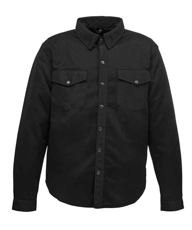 Road Armor™ Protective Biker Shirt - Mesh Solid Flannel Shell, Kevlar ...