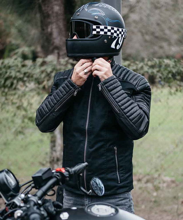 Road Armor™ Protective Biker Shirt Canvas Skull Riderz