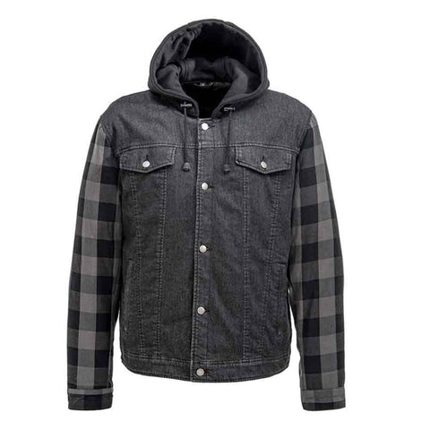 [LEVEL 2 PROTECTION] Road Armor Tuff Denim Protective Shirt With Plaid Sleeves